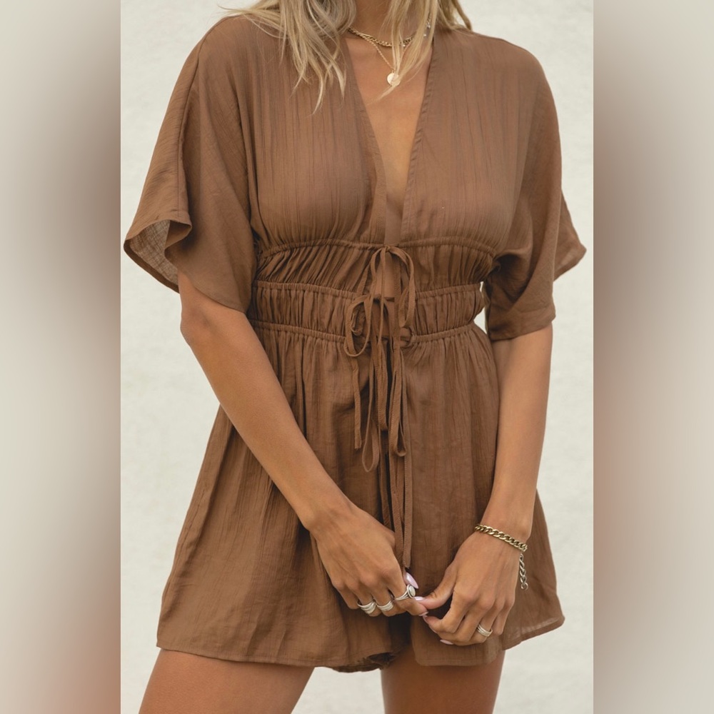 Woven romper
